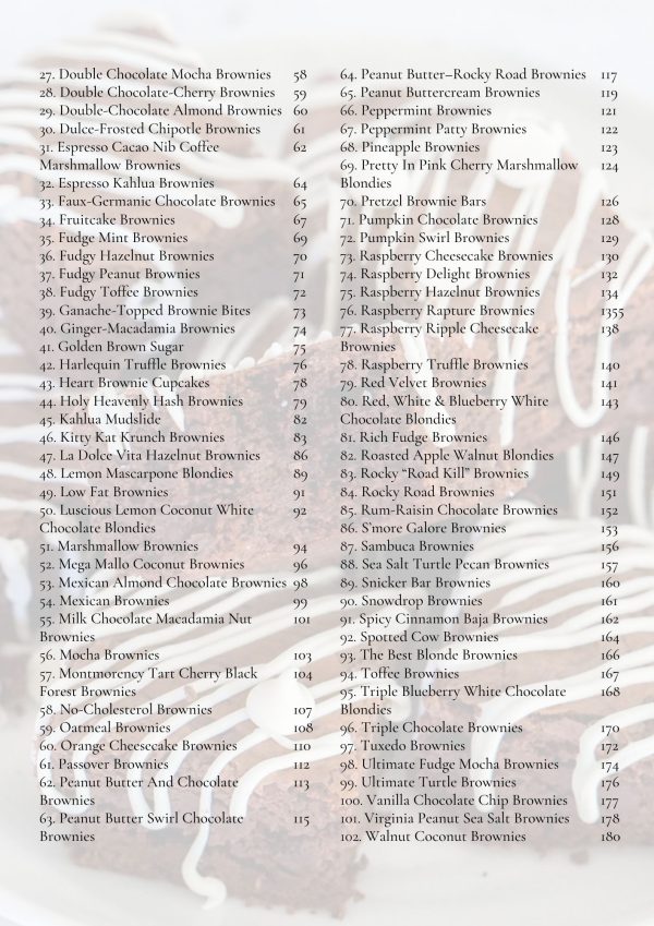 4 The Ultimate Brownie Recipes (300 Recipes Inside)